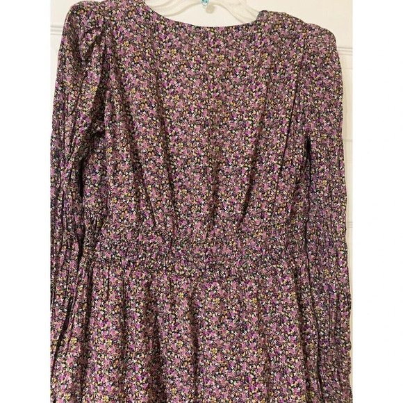 NWOT Zara Ditsy Floral Print Smocked Waist Mini Dress Size M (N18) - Picture 8 of 10